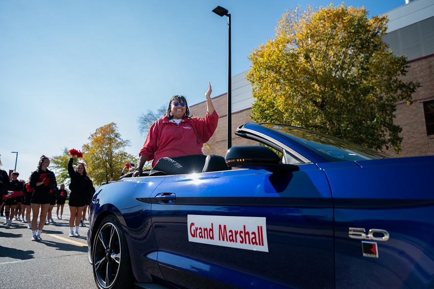 2024 Homecoming parade photo of Ava Lewis, the Grand Marshall